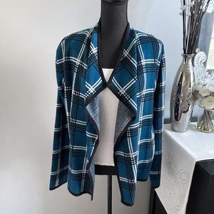 Jones New York Plaid Cardigan NWT
